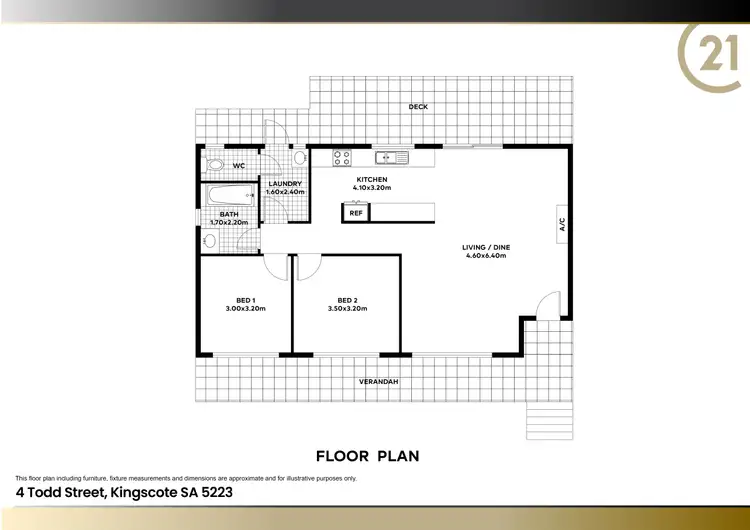 Floorplan of Homely house listing, 4 Todd Street, Kingscote SA 5223