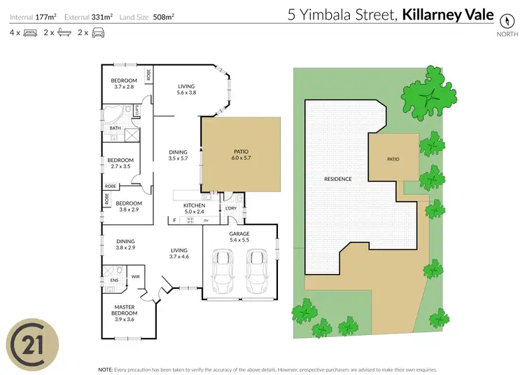 Floorplan of Homely house listing, 5 Yimbala Street, Killarney Vale NSW 2261