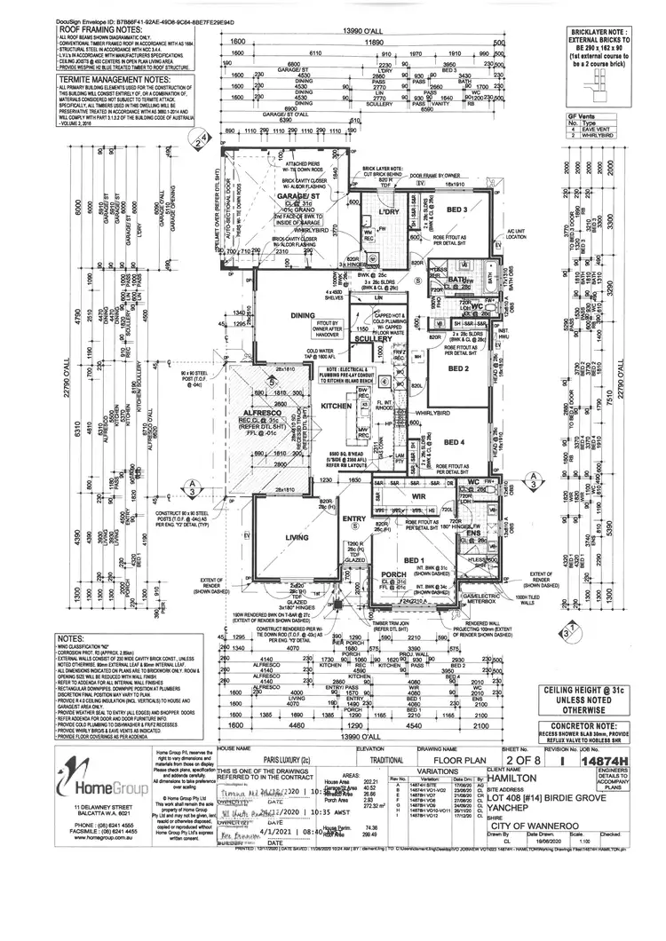 Floorplan of Homely house listing, 14 Birdie Grove, Yanchep WA 6035