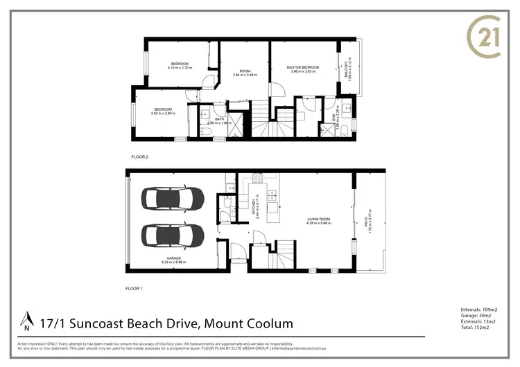 Floorplan of Homely unit listing, 17/1 Suncoast Beach Drive, Mount Coolum QLD 4573