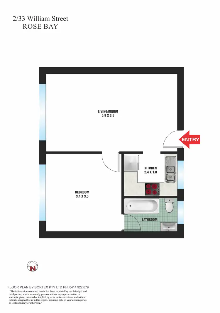Floorplan of Homely apartment listing, 2/33-35 William Street, Rose Bay NSW 2029