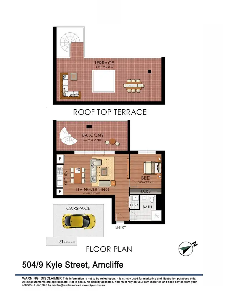 Floorplan of Homely apartment listing, 504/9 Kyle Street, Arncliffe NSW 2205