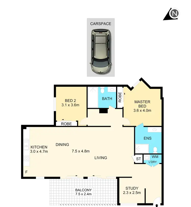 Floorplan of Homely unit listing, 404/3 George Street, Warwick Farm NSW 2170