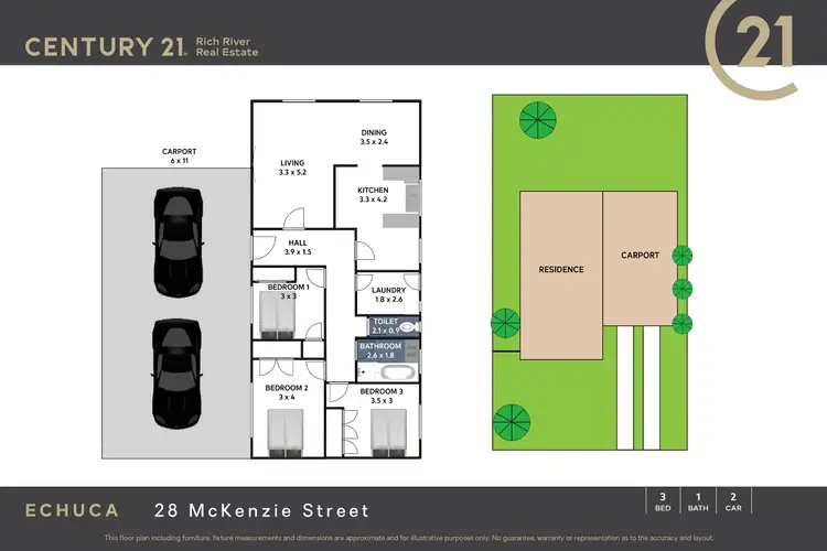 Floorplan of Homely house listing, 28 Mckenzie Street, Echuca VIC 3564
