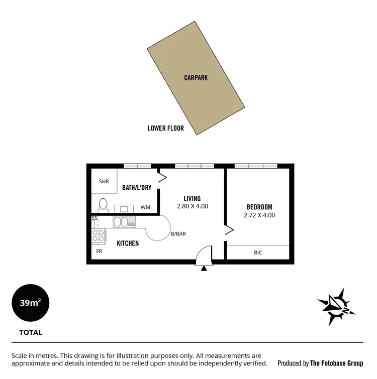 Floorplan of Homely unit listing, 7/23 Military Road, West Beach SA 5024