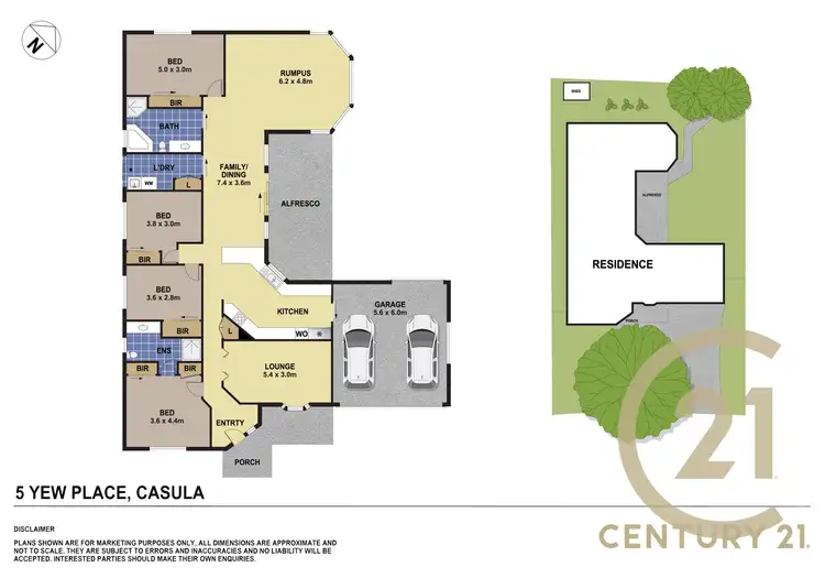 Floorplan of Homely house listing, 5 Yew Place, Casula NSW 2170