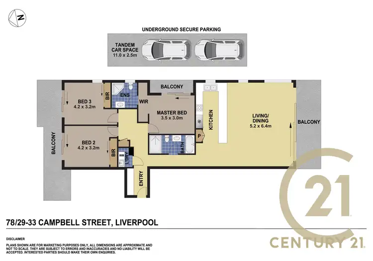 Floorplan of Homely apartment listing, 78/29-33 Campbell Street, Liverpool NSW 2170