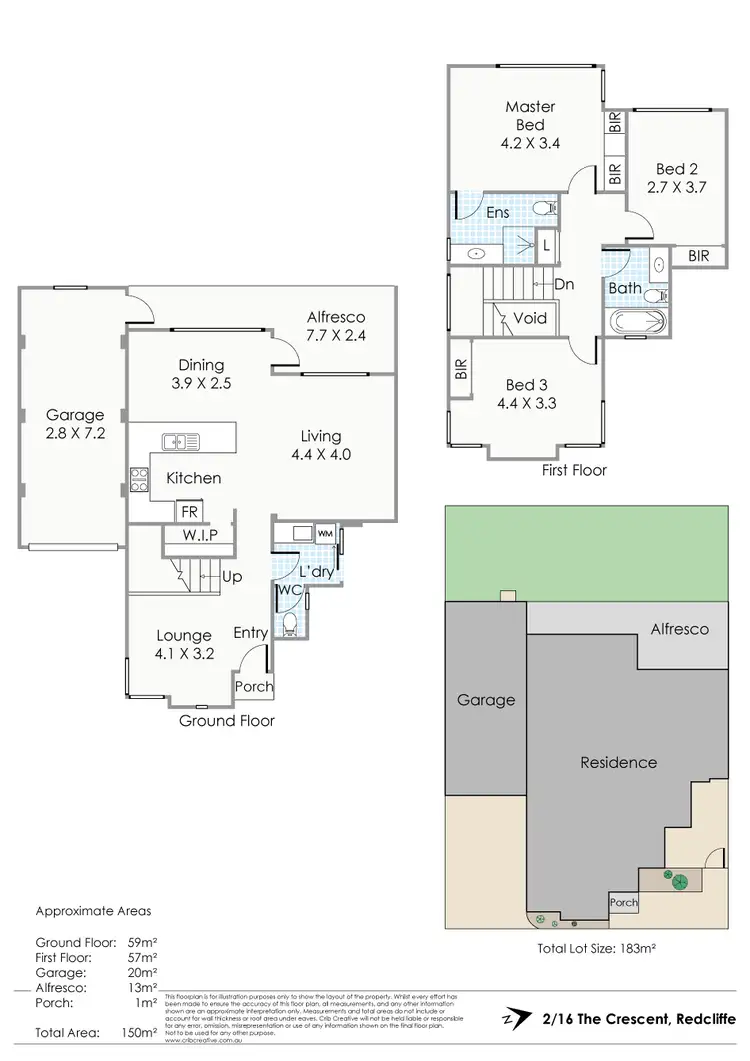 Floorplan of Homely house listing, 2/16 The Crescent, Redcliffe WA 6104