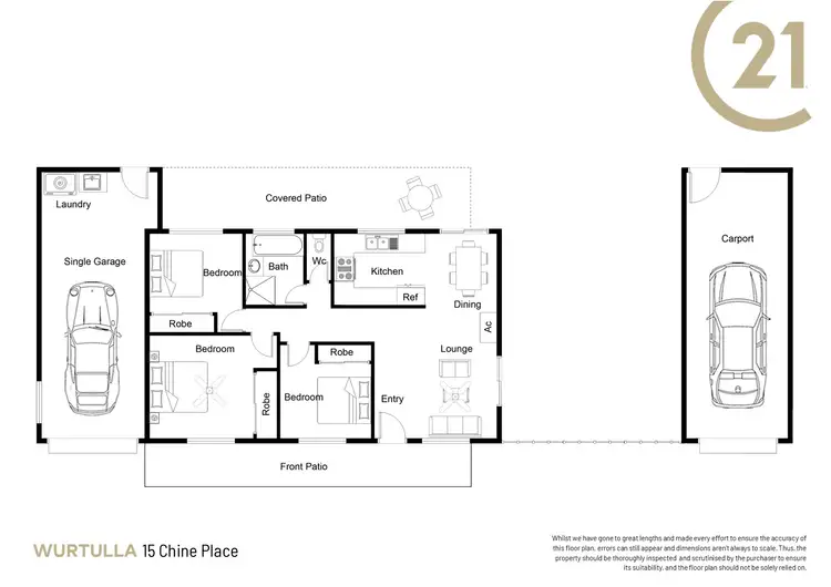 Floorplan of Homely house listing, 15 Chine Place, Wurtulla QLD 4575