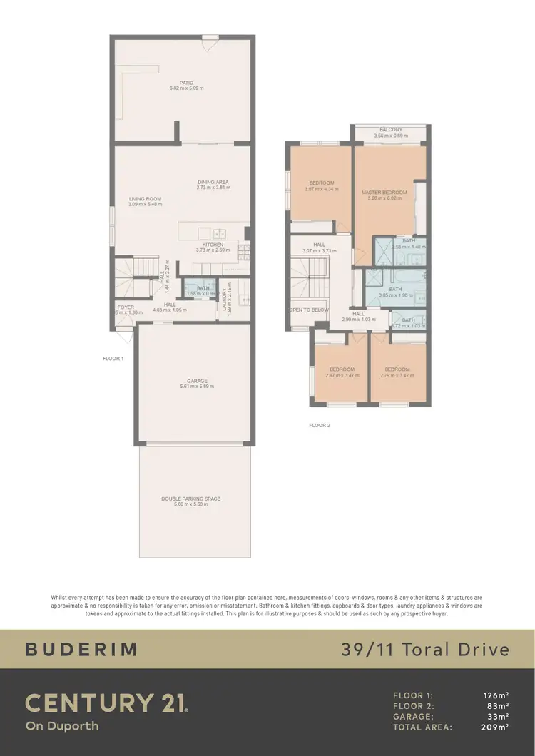 Floorplan of Homely townhouse listing, 39/11 Toral Drive, Buderim QLD 4556