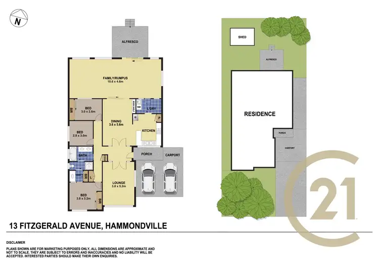 Floorplan of Homely house listing, 13 Fitzgerald Avenue, Hammondville NSW 2170