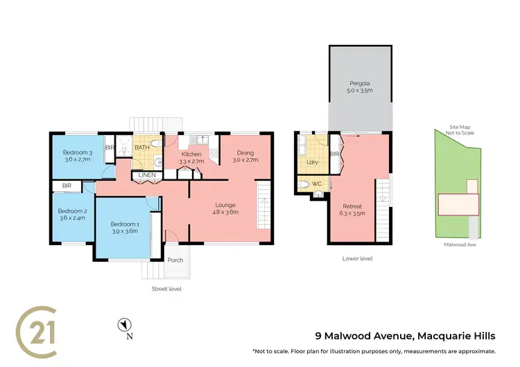 Floorplan of Homely house listing, 9 Malwood Avenue, Macquarie Hills NSW 2285