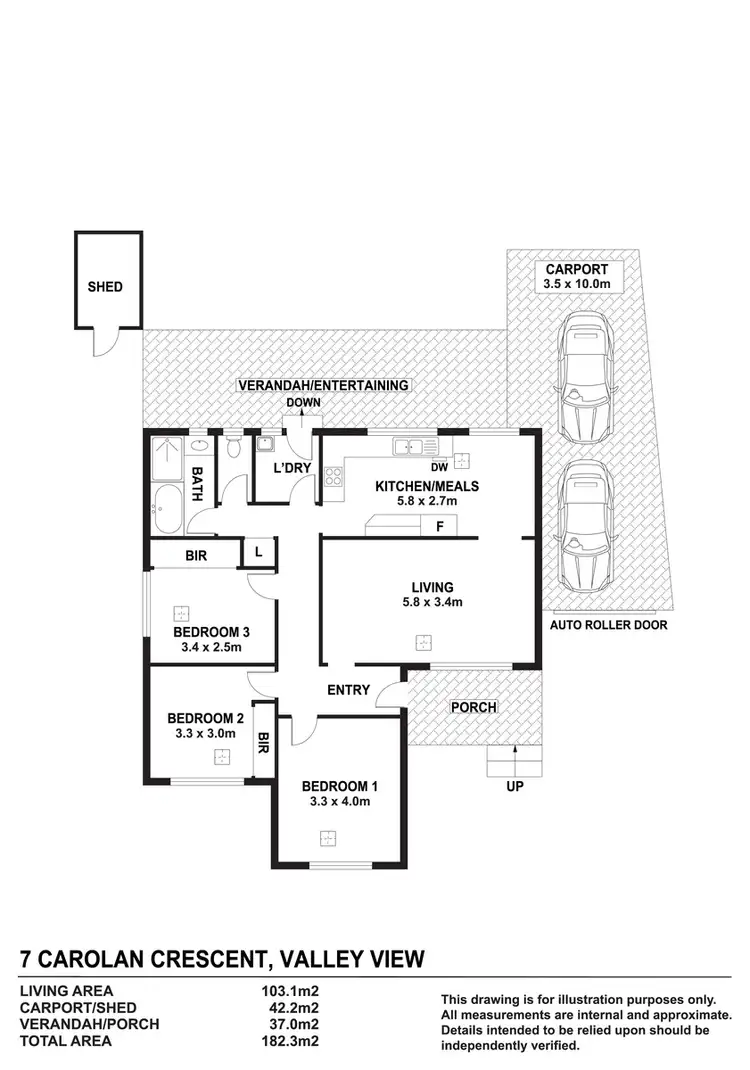 Floorplan of Homely house listing, 7 Carolan Crescent, Valley View SA 5093