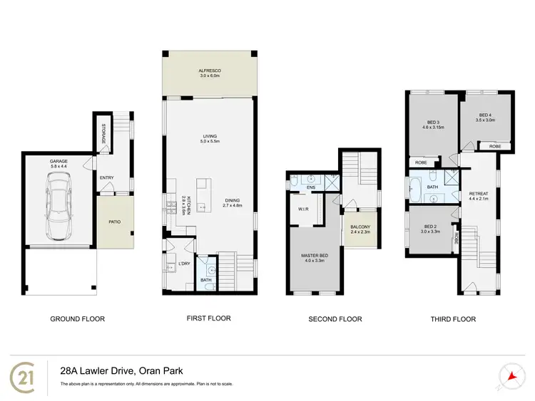 Floorplan of Homely house listing, 28 Lawler Drive, Oran Park NSW 2570
