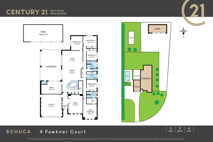 Floorplan of Homely house listing, 4 Fawkner Court, Echuca VIC 3564