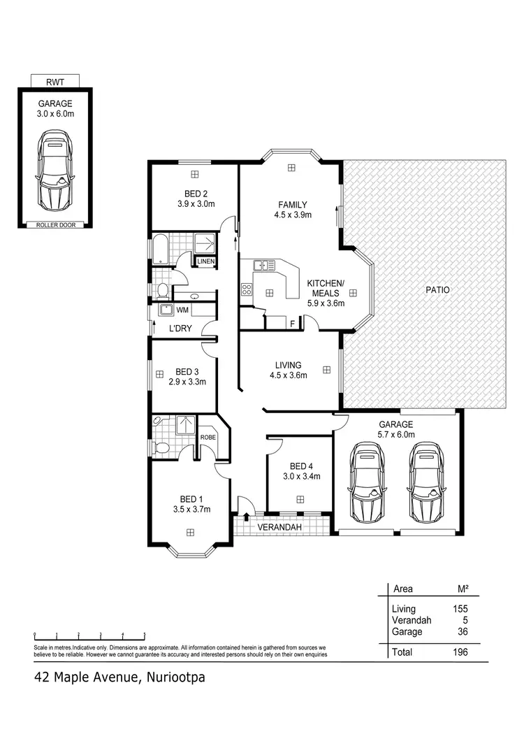 Floorplan of Homely rural property listing, 42 Maple Avenue, Nuriootpa SA 5355