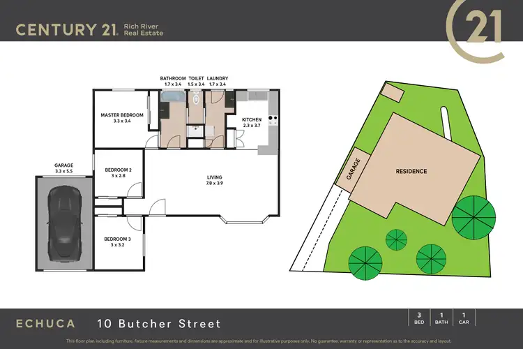 Floorplan of Homely house listing, 10 Butcher Street, Echuca VIC 3564