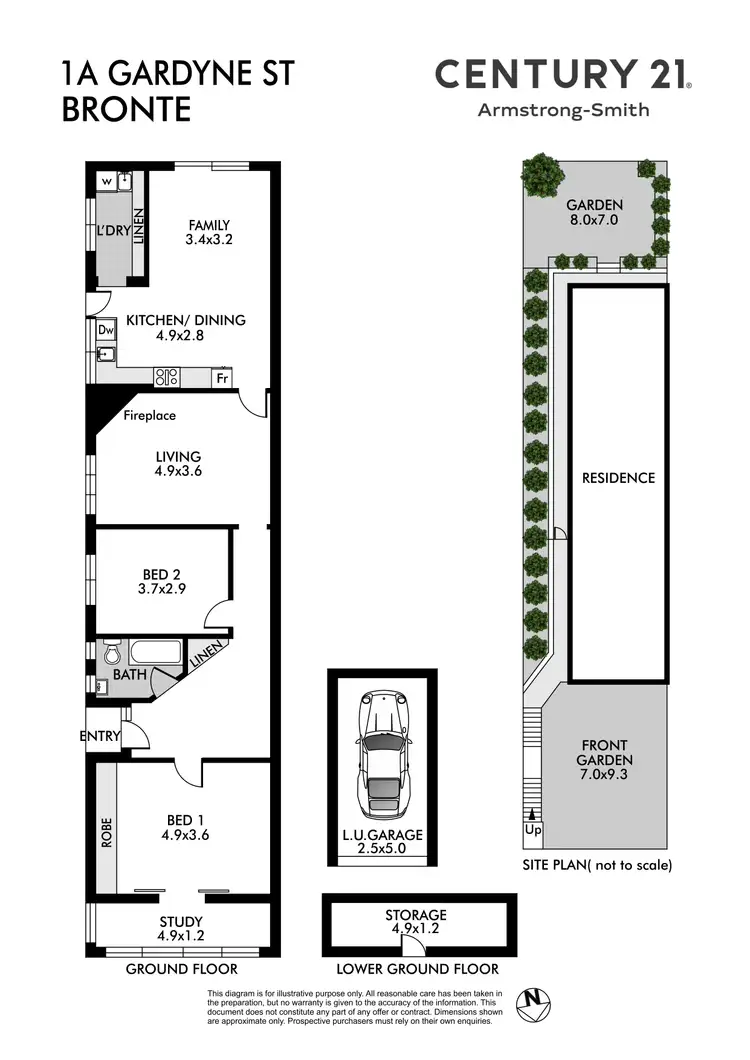 Floorplan of Homely house listing, 1a Gardyne Street, Bronte NSW 2024
