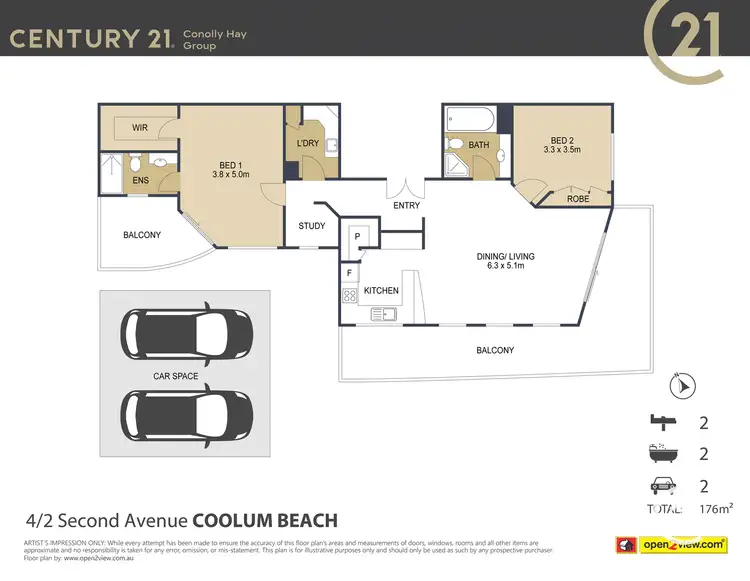 Floorplan of Homely apartment listing, 4/2 Second Avenue, Coolum Beach QLD 4573