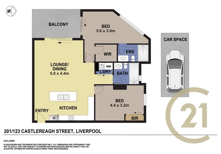 Floorplan of Homely apartment listing, 201/123 Castlereagh Street, Liverpool NSW 2170