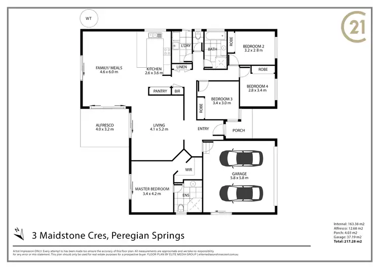 Floorplan of Homely house listing, 3 Maidstone Crescent, Peregian Springs QLD 4573