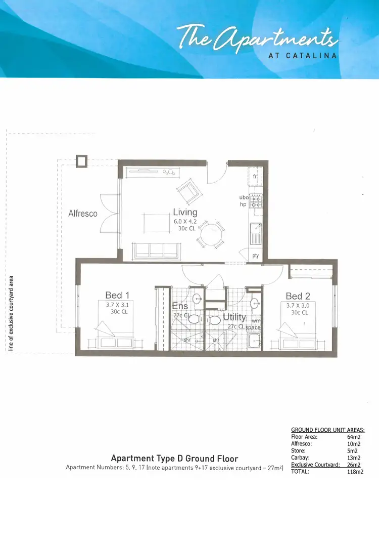 Floorplan of Homely apartment listing, 9/1 Elsbury Approach, Clarkson WA 6030