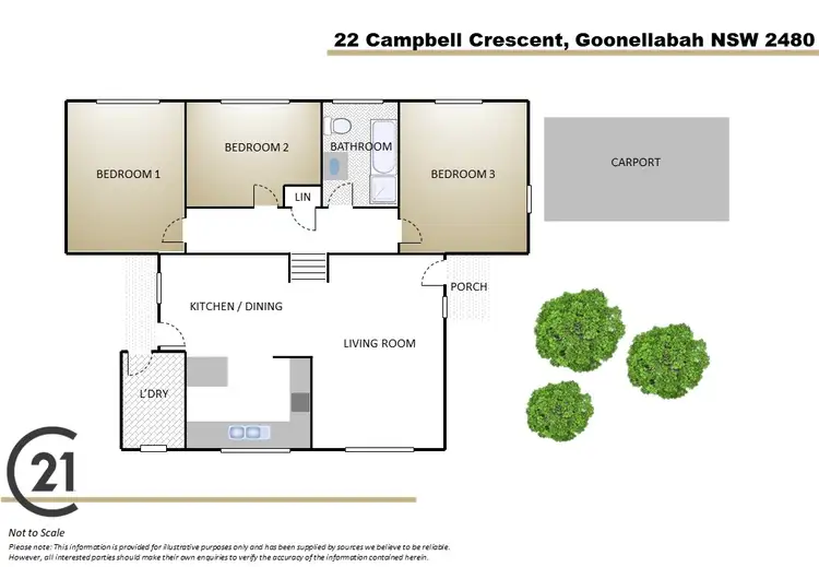 Floorplan of Homely house listing, 22 Campbell Crescent, Goonellabah NSW 2480