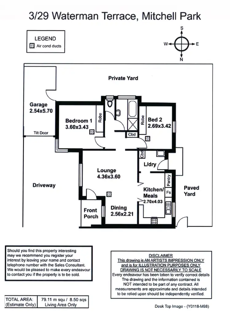 Floorplan of Homely unit listing, 3/29 Waterman Terrace, Mitchell Park SA 5043