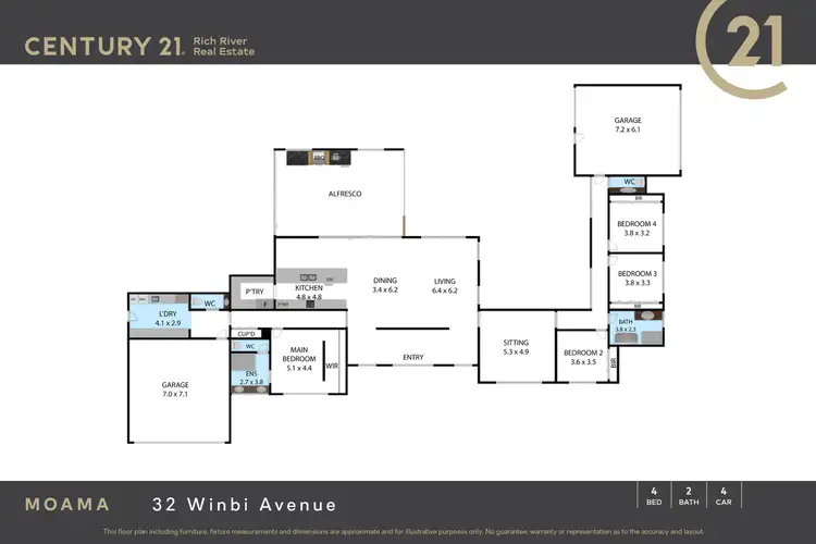 Floorplan of Homely house listing, 32 Winbi Avenue, Moama NSW 2731
