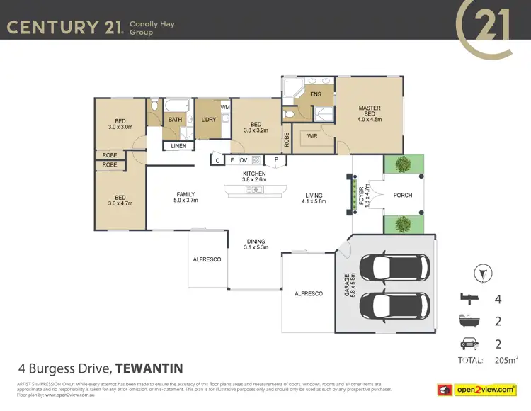 Floorplan of Homely house listing, 4 Burgess Drive, Tewantin QLD 4565