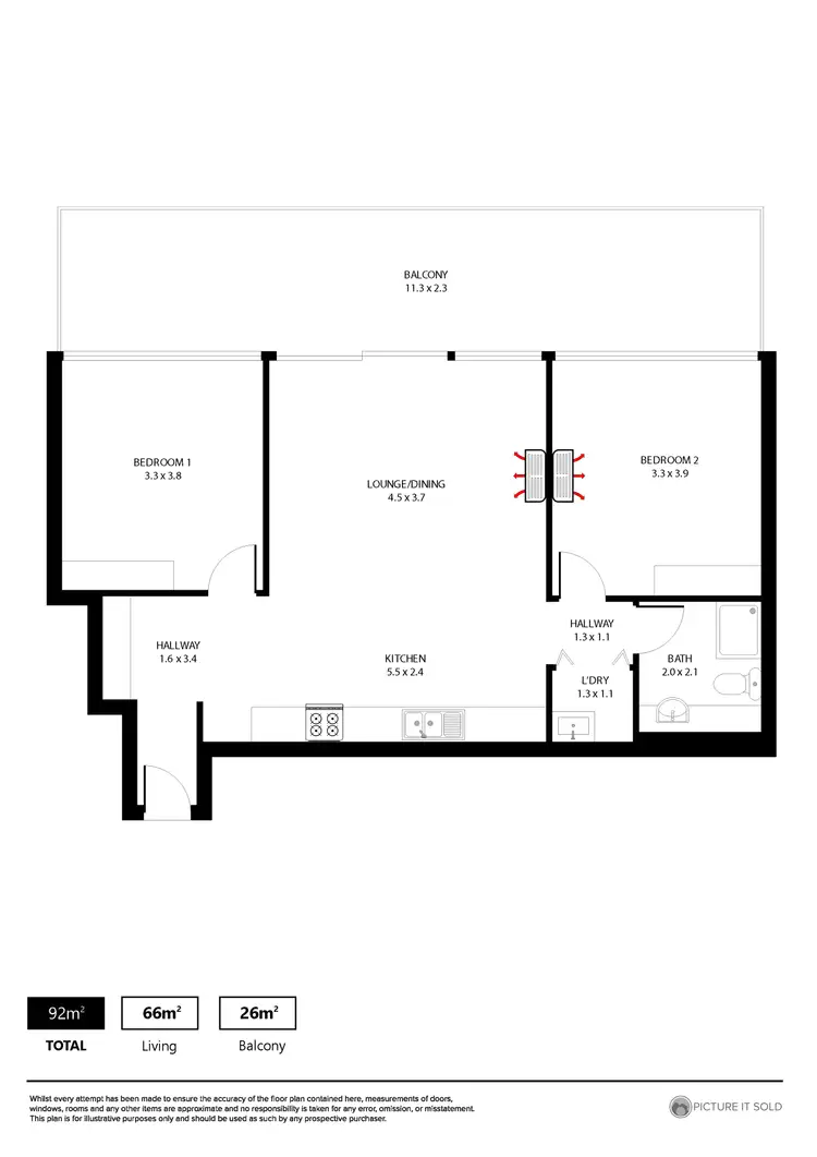 Floorplan of Homely unit listing, W19/18-28 Main Street, Mawson Lakes SA 5095