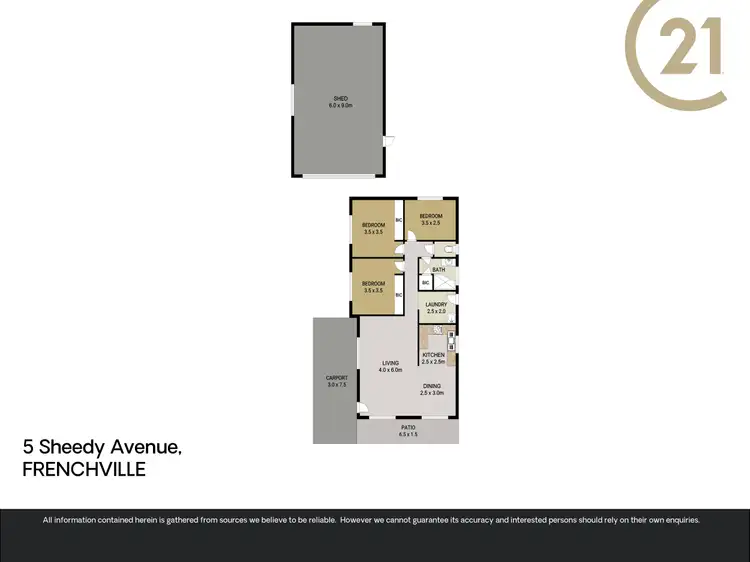 Floorplan of Homely house listing, 5 Sheedy Avenue, Frenchville QLD 4701