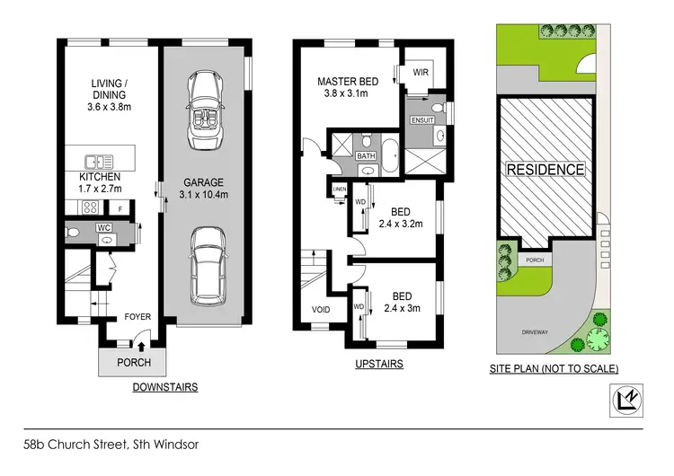 Floorplan of Homely semi-detached listing, 58B Church Street, South Windsor NSW 2756