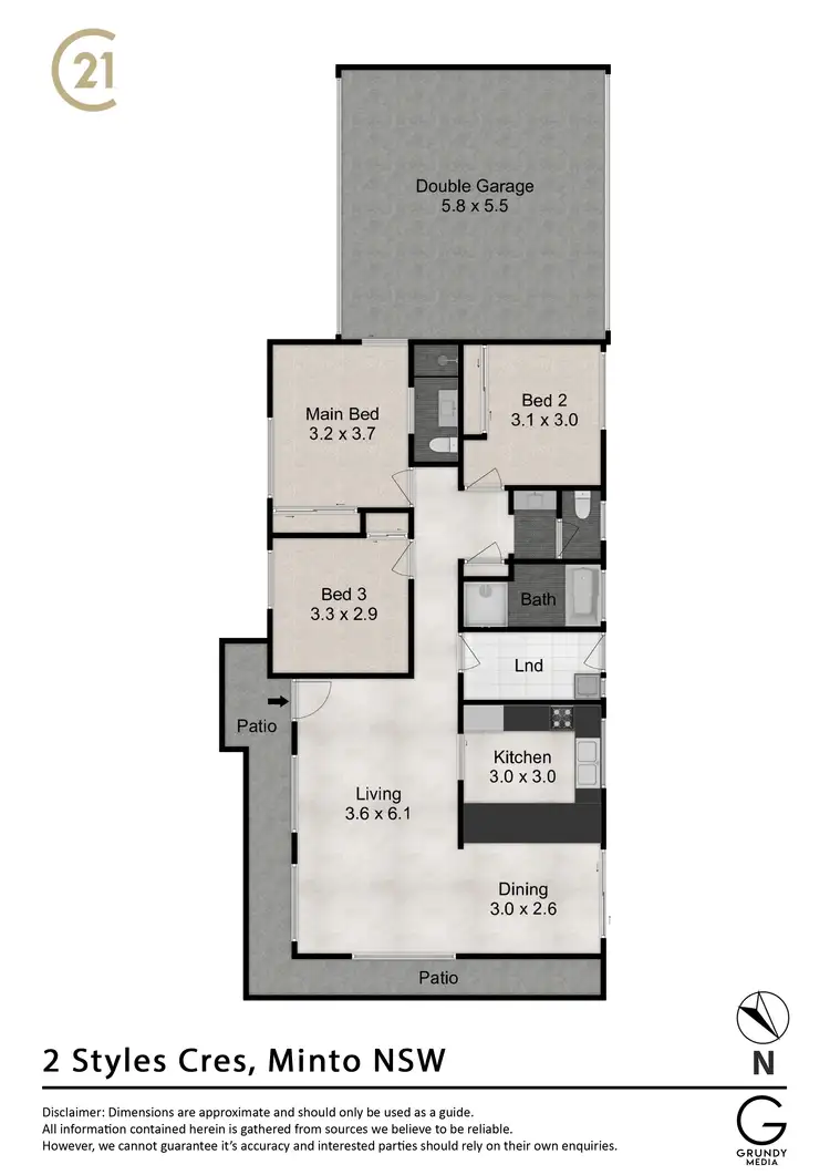 Floorplan of Homely house listing, 2 Styles Crescent, Minto NSW 2566