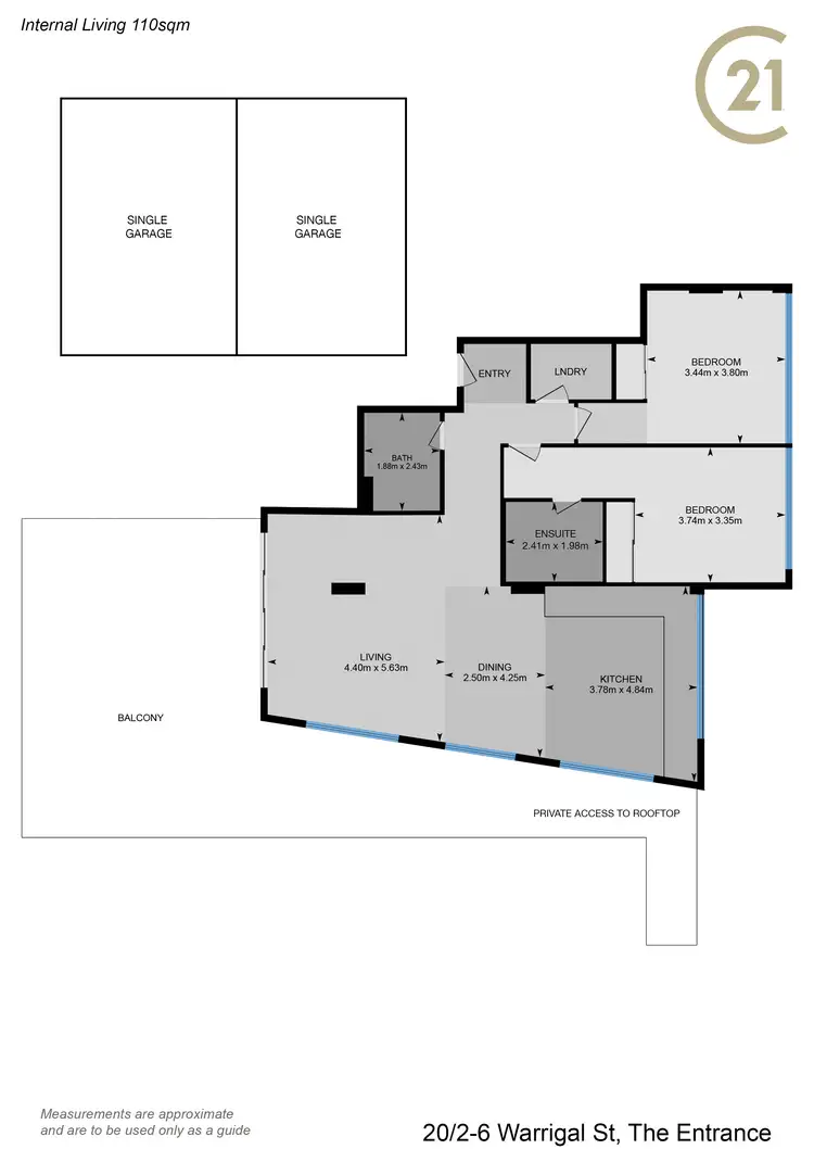 Floorplan of Homely apartment listing, 20/2-6 Warrigal Street, The Entrance NSW 2261