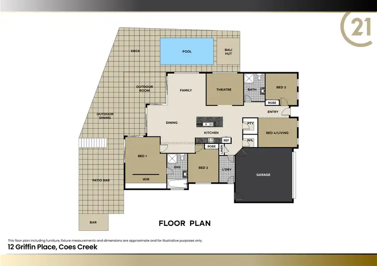 Floorplan of Homely house listing, 12 Griffin Place, Coes Creek QLD 4560