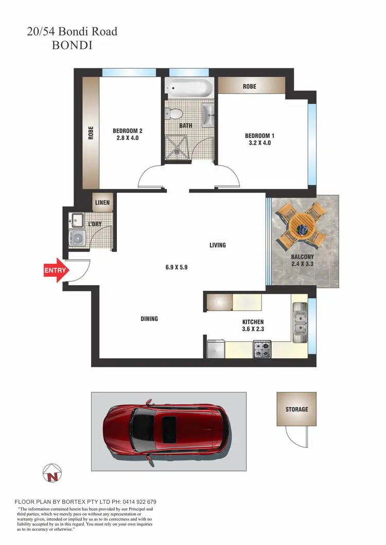 Floorplan of Homely apartment listing, 20/54 Bondi Road, Bondi Junction NSW 2022