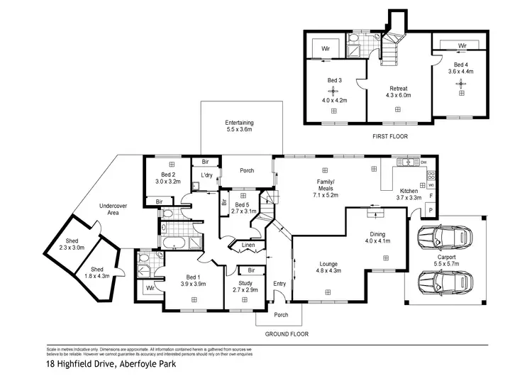 Floorplan of Homely house listing, 18 Highfield Drive, Aberfoyle Park SA 5159