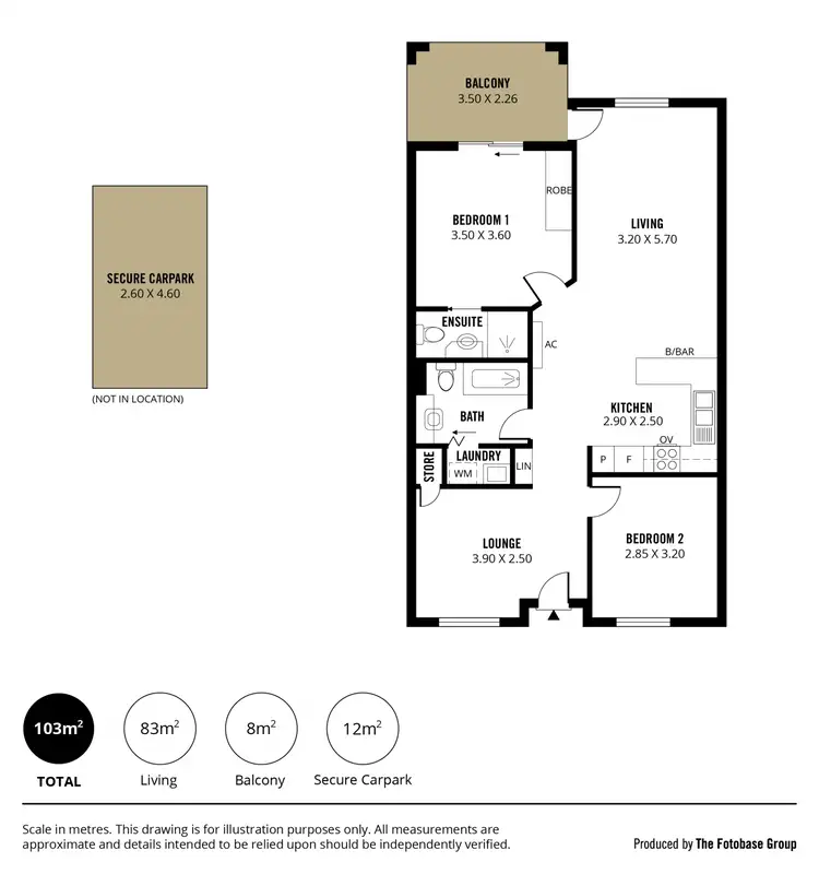 Floorplan of Homely apartment listing, 9B/188 Carrington Street, Adelaide SA 5000