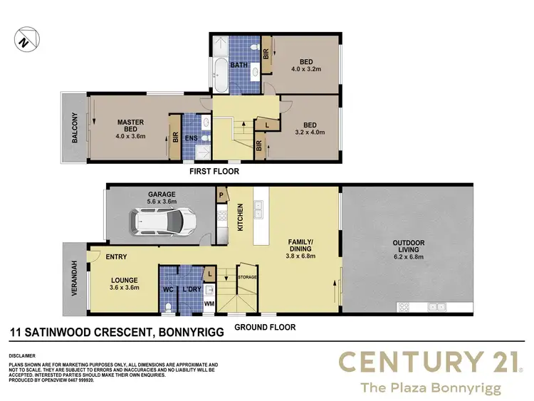 Floorplan of Homely semi-detached listing, 11 Satinwood Crescent, Bonnyrigg NSW 2177