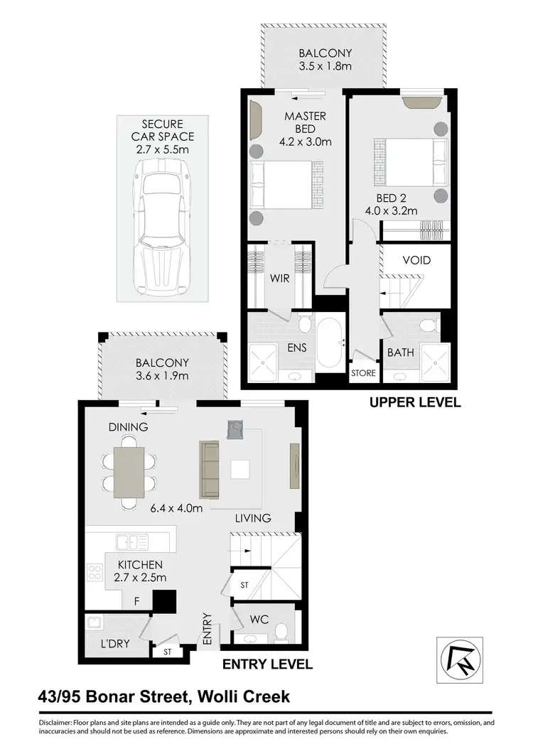 Floorplan of Homely apartment listing, 43/95 Bonar Street, Wolli Creek NSW 2205