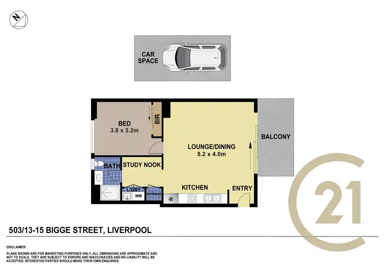 Floorplan of Homely apartment listing, 503/13-15 Bigge Street, Liverpool NSW 2170