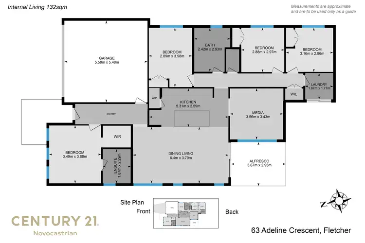 Floorplan of Homely house listing, 63 Adeline Crescent, Fletcher NSW 2287