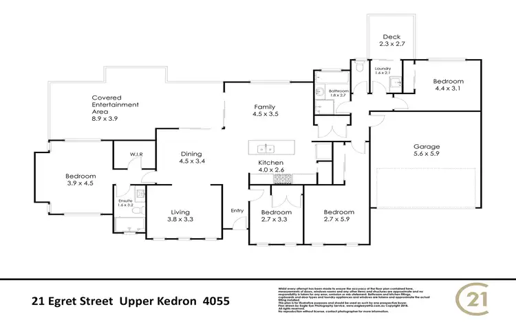 Floorplan of Homely house listing, 21 Egret Street, Upper Kedron QLD 4055