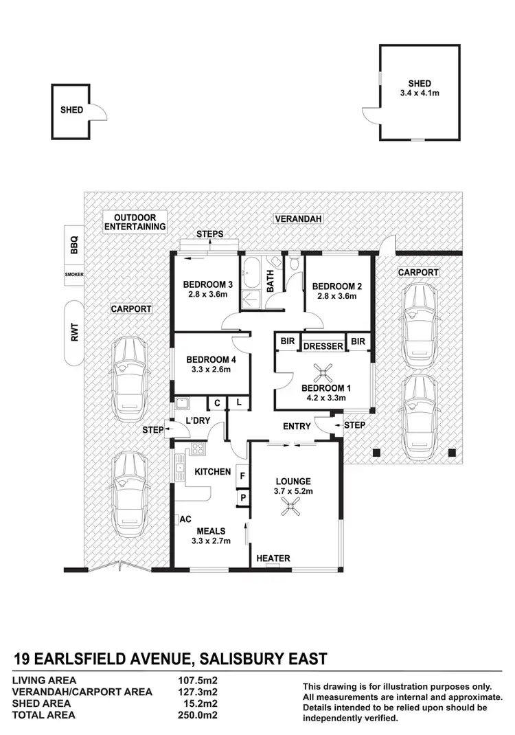 Floorplan of Homely house listing, 19 Earlsfield Avenue, Salisbury East SA 5109