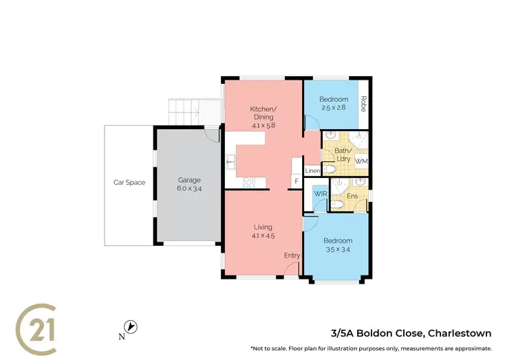 Floorplan of Homely unit listing, 3/5A Boldon Close, Charlestown NSW 2290