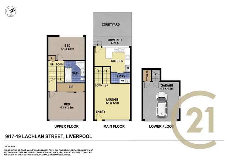Floorplan of Homely townhouse listing, 9/17-19 Lachlan Street, Warwick Farm NSW 2170