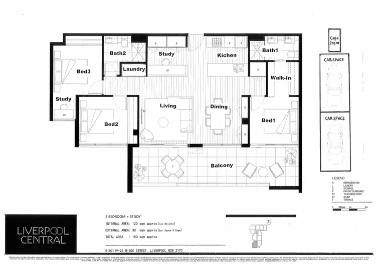 Floorplan of Homely apartment listing, B107/19-25 Bigge Street, Liverpool NSW 2170