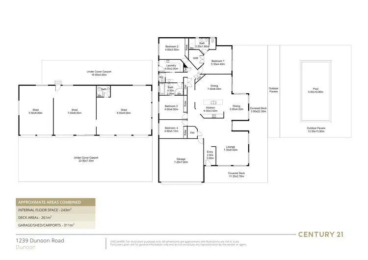 Floorplan of Homely rural property listing, 1239 Dunoon Road, Dunoon NSW 2480