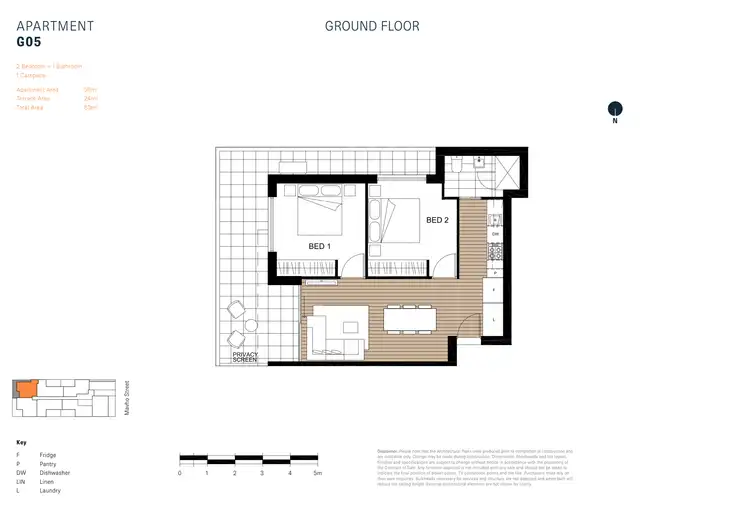 Floorplan of Homely apartment listing, G05/40 Mavho Street, Bentleigh VIC 3204